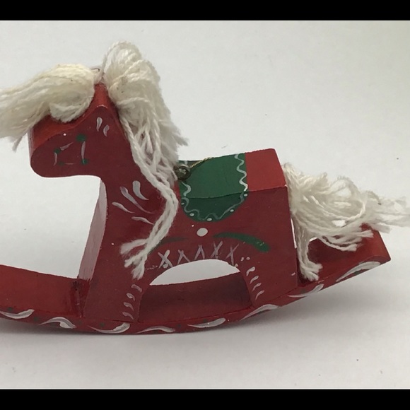 2 Reindeer or Rocking Horses Christmas Ornaments - Picture 3 of 11